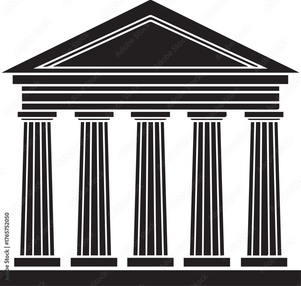 Fototapeta premium Classical Building Facade with Columns architecture