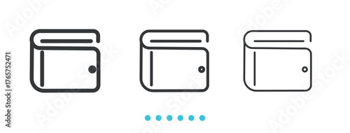 Wallet Icon. Thin line icon vector