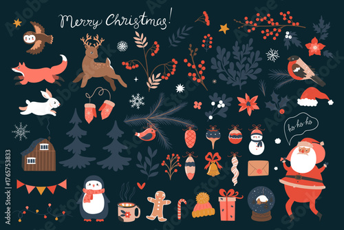 Christmas Icons and Designs Illustration Vector