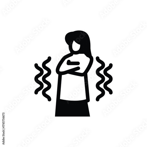 uncomfortable solid icon vector design good for web or mobile app