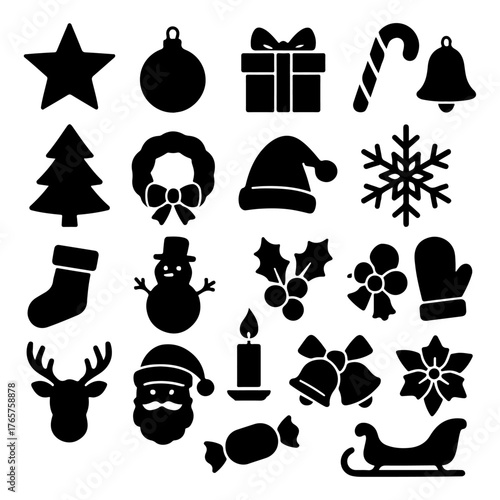 Christmas Vector Elements silhouette