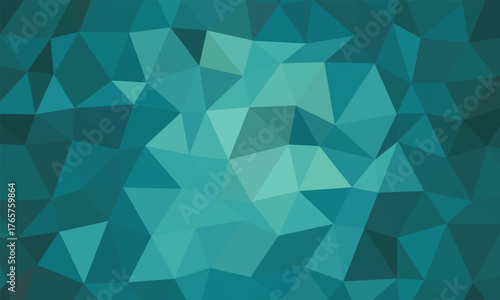 Turquoise polygonal background creates modern abstract pattern perfect for digital use in various projects
