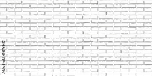 Clean white brick wall texture background with subtle shadows and depth