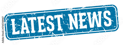latest news rectangular sign. latest news stamp
