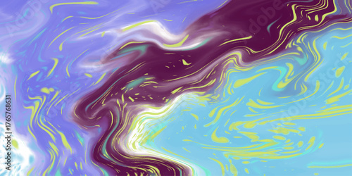 Beautiful abstract watercolor background. Beauty sweet pastel yellow and green colorful with fluffy clouds on sky. multi color rainbow image. abstract fantasy growing light. .