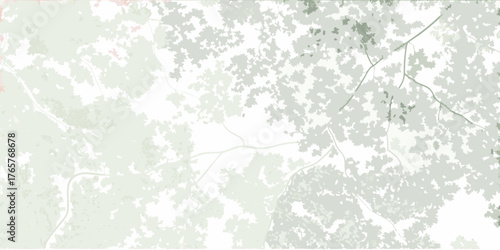 Abstract pattern of light green and white tree branches and leaves creating a delicate natural background