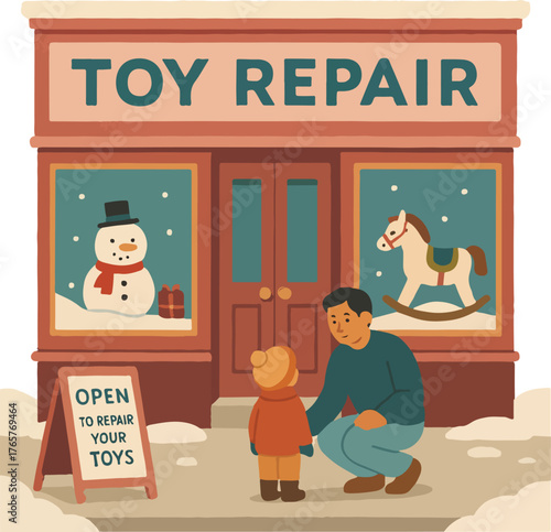 Child-Friendly Toy Repair Shopfront
