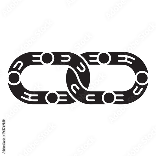 Linked chain isolated on white background is a symbol of connection, strength, and unity, perfect for conveying reliability