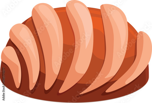 Oval chocolate candy with decorative swirls of filling offers a tempting treat for any sweet tooth