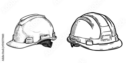 The concept of protect and safe is represented by a construction safety helmet icon, shown as a hard hat in a modern illustration