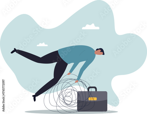 Avoid business trouble risk, smart thinking to overcome difficulty obstacle or emotional problem,about a man and his life.