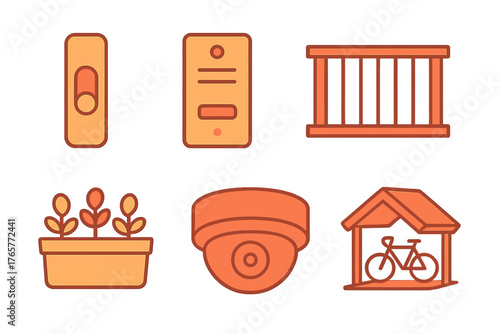 Smart home security and outdoor living concepts including camera switch and bike storage