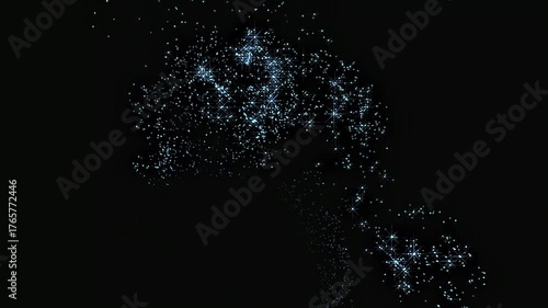 Glowing Light particles Forming Trails – Editable Stock Video, Abstract Floating Lights – Isolated Animation for Compositing 4K
