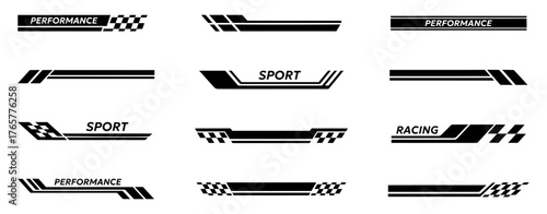 Black racing stripes modern race modification