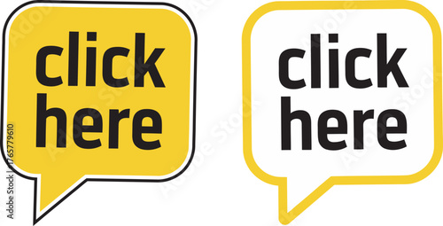 Call to action click here icon design element vector illustration