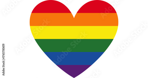 rainbow heart flag isolated lgbt