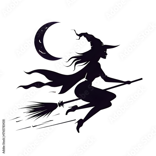 witch on a broom