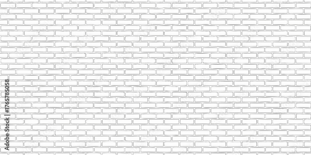 Obraz premium Simple white brick wall texture background with clean lines and repeating pattern