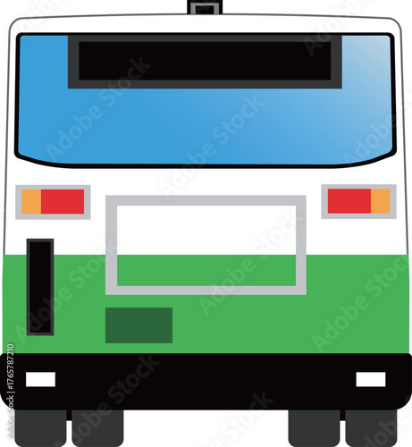 後ろから見た路線バス