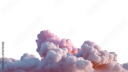 Heavenly Clouds: Abstract cloud formations billow across the sky, casting a soft, ethereal glow, creating a serene and dreamy atmosphere.