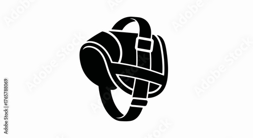 Boxing head guard glyph icon. Combat sport protective gear symbol. Minimalist vector illustration isolated on white background