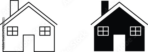 house  icon vector graphic illustration  with white background flat hand made icon fill icon .