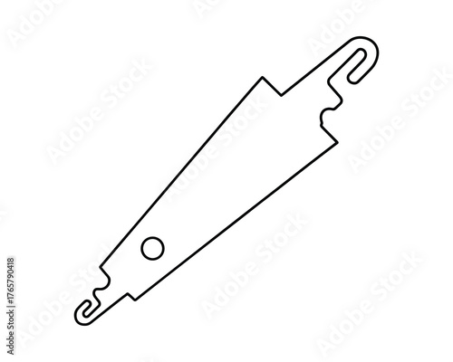 Detailed vector illustration of a vintage light bulb socket tool on a white backdrop.