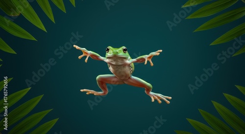 green frog of the water