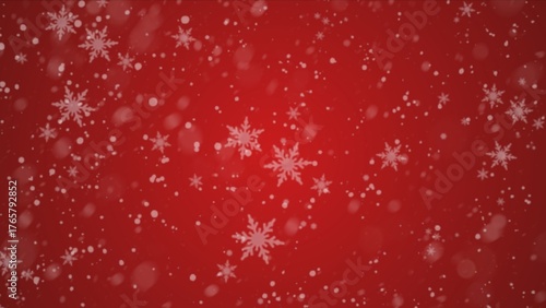 Wallpaper Mural Snowflakes christmas background. Subtle flying snow flakes and stars on christmas red background. Beautifully illustration beautiful backgrounds. Torontodigital.ca