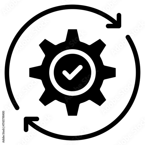 Sustainable development icon glyph style vector illustration