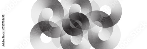 Abstract gold circle lines on dark background. Geometric stripe line art design. Vector illustration, eps10.