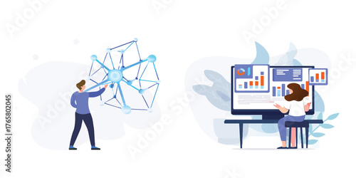 Illustrative Concept of Networked Data Systems and Business Analytics Dashboard