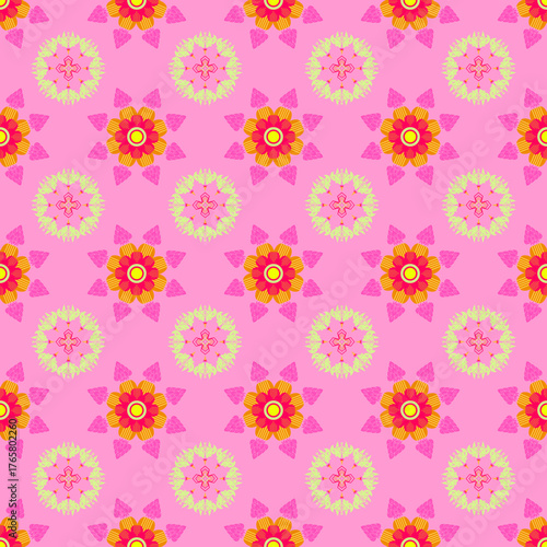 Retro flowers seamless patterns collection for nursery textile prints, apparel, wallpaper, bedding, stationery, wrapping paper, digital paper, backgrounds. Spring theme