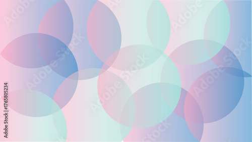 Abstract Pastel Gradient Overlapping Circles