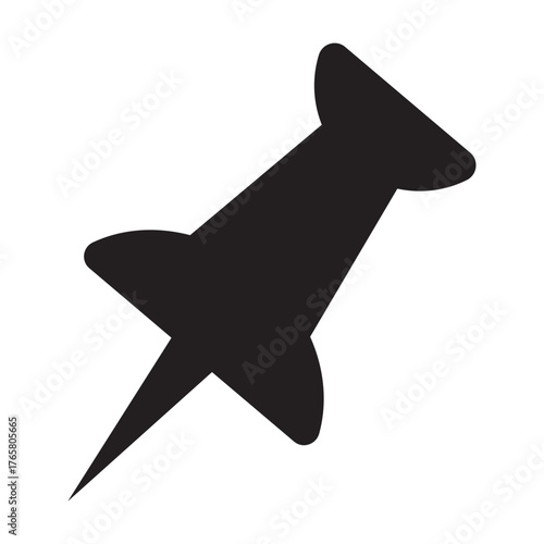 Push pin icon map marker location symbol for pinning notes reminders and navigation vector illustration