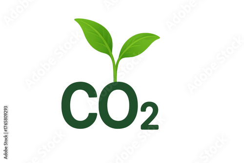 Co2 recycling concept representing green plant growing from carbon dioxide, clean energy and environmental conservation