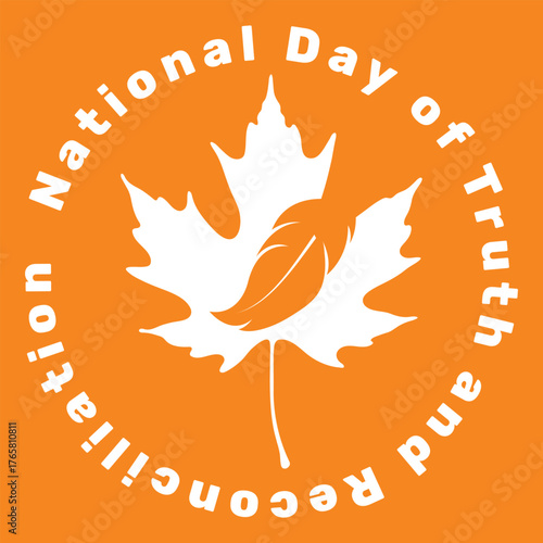 Every Child Matters Logo banner. National Day of Truth and Reconciliation background Orange Shirt Day of Canada