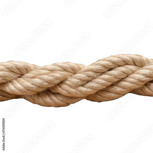 One rope, horizontal, without background. PNG