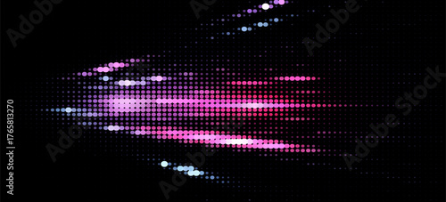 High-tech halftone dots background. Blue LED video screen. halftone dots abstract digital technology vector illustration