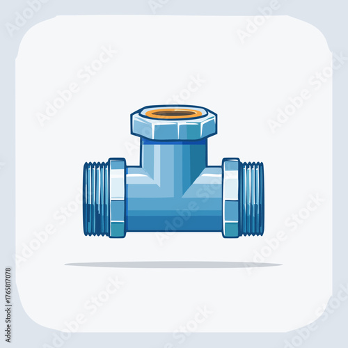 Blue Metal Pipe Fitting for Plumbing and Industrial Use.