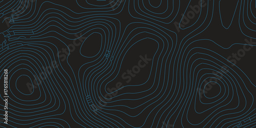 This abstract blue background features a seamless geometric pattern with wavy lines for a modern vector illustration design