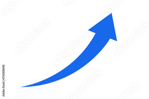 Quadro su tela blue curve arrow icon on transparent background
