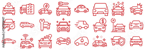 Red Car Icons Services, Types, and Technology