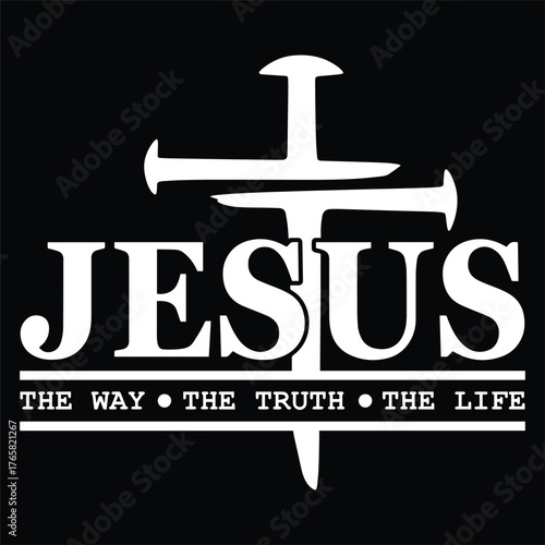 Jesus The Way Truth Life Nail Cross Icon