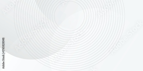 White geometric abstract background overlap layer on bright space with lines effect decoration. Modern graphic design element circles style concept