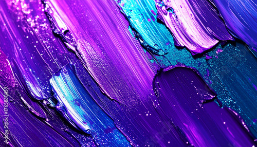 紫と青のキラキラしたペイントテクスチャー背景