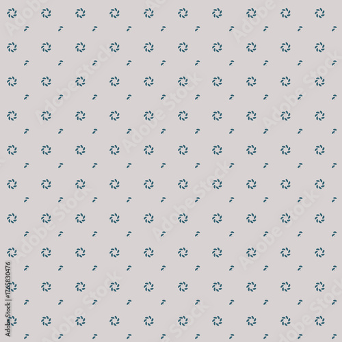 Seamless Geometric Pattern – Blue Spiral Shapes on Light Background