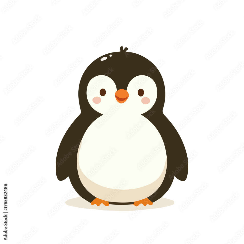 Obraz premium penguin illustration on an isolated white background