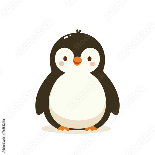 penguin illustration on an isolated white background