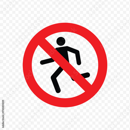 No Running sign, indicating that running is prohibited in this area